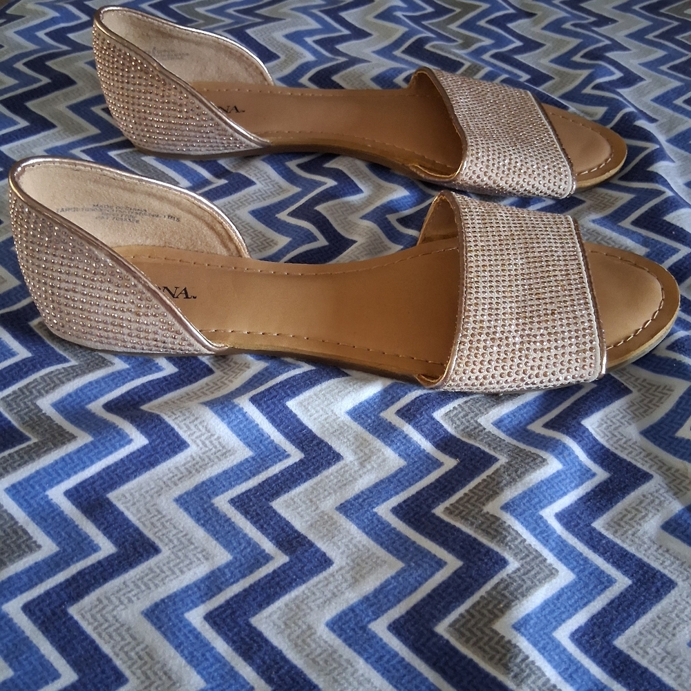 Merona Beige Rhinestone Sandals - Picture 2 of 3